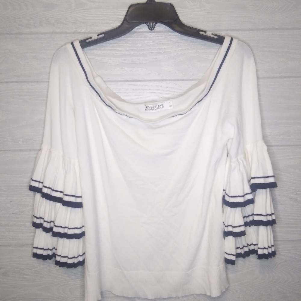 New York & Company long sleeve off the shoulder top